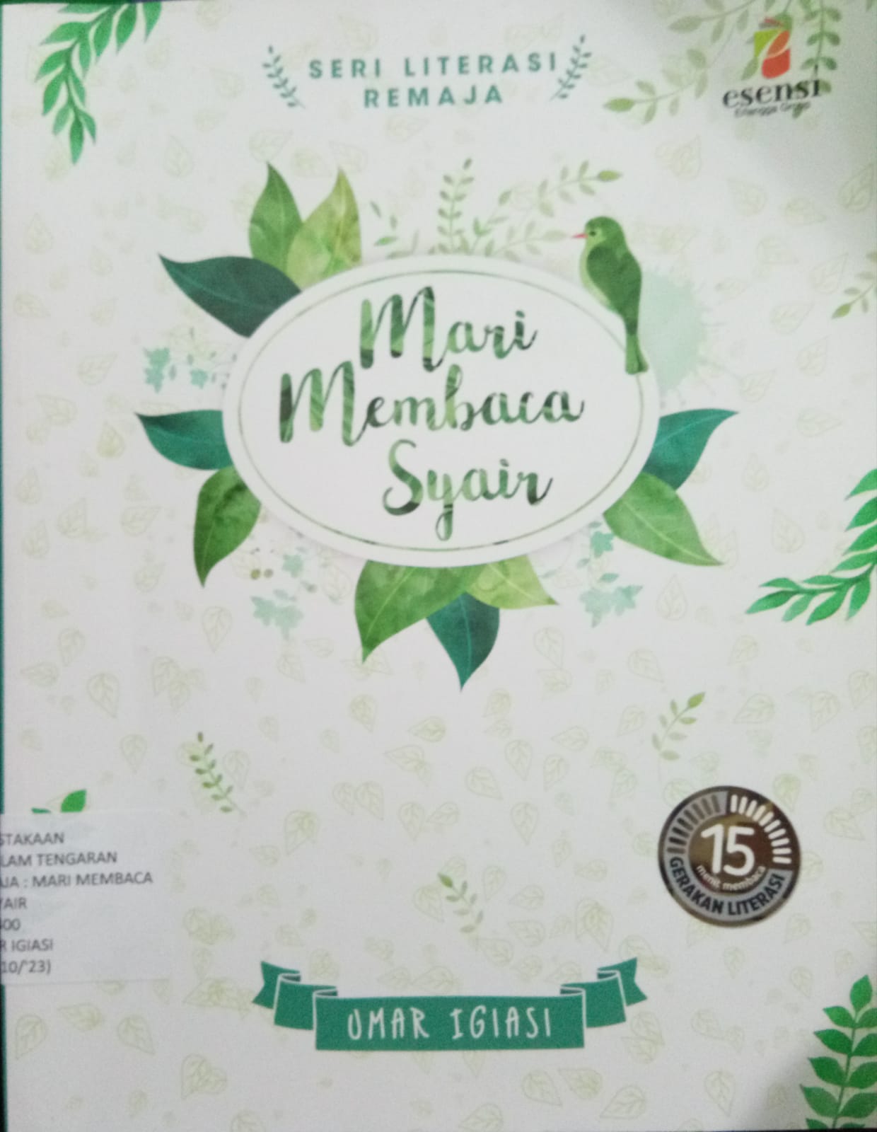Sampul buku SERI LITERASI REMAJA : MARI MEMBACA SYAIR