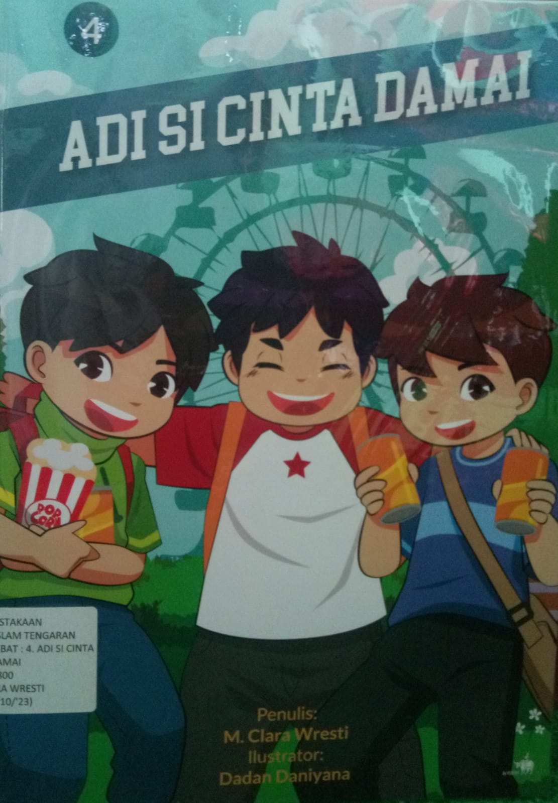 Sampul buku 5 CERITA ANAK HEBAT : 4. ADI SI CINTA DAMAI