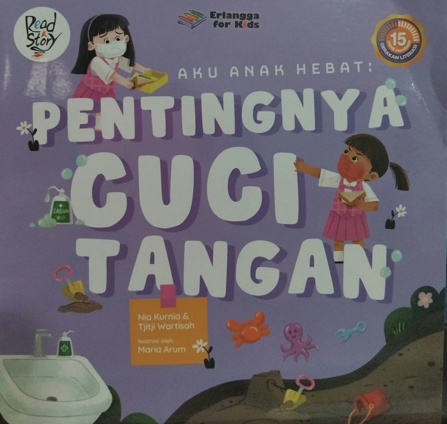 Sampul buku Aku Anak Hebat : PENTINGNYA CUCI TANGAN