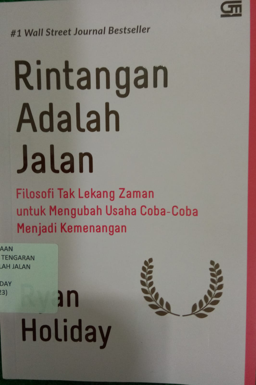Sampul buku RINTANGAN ADALAH JALAN